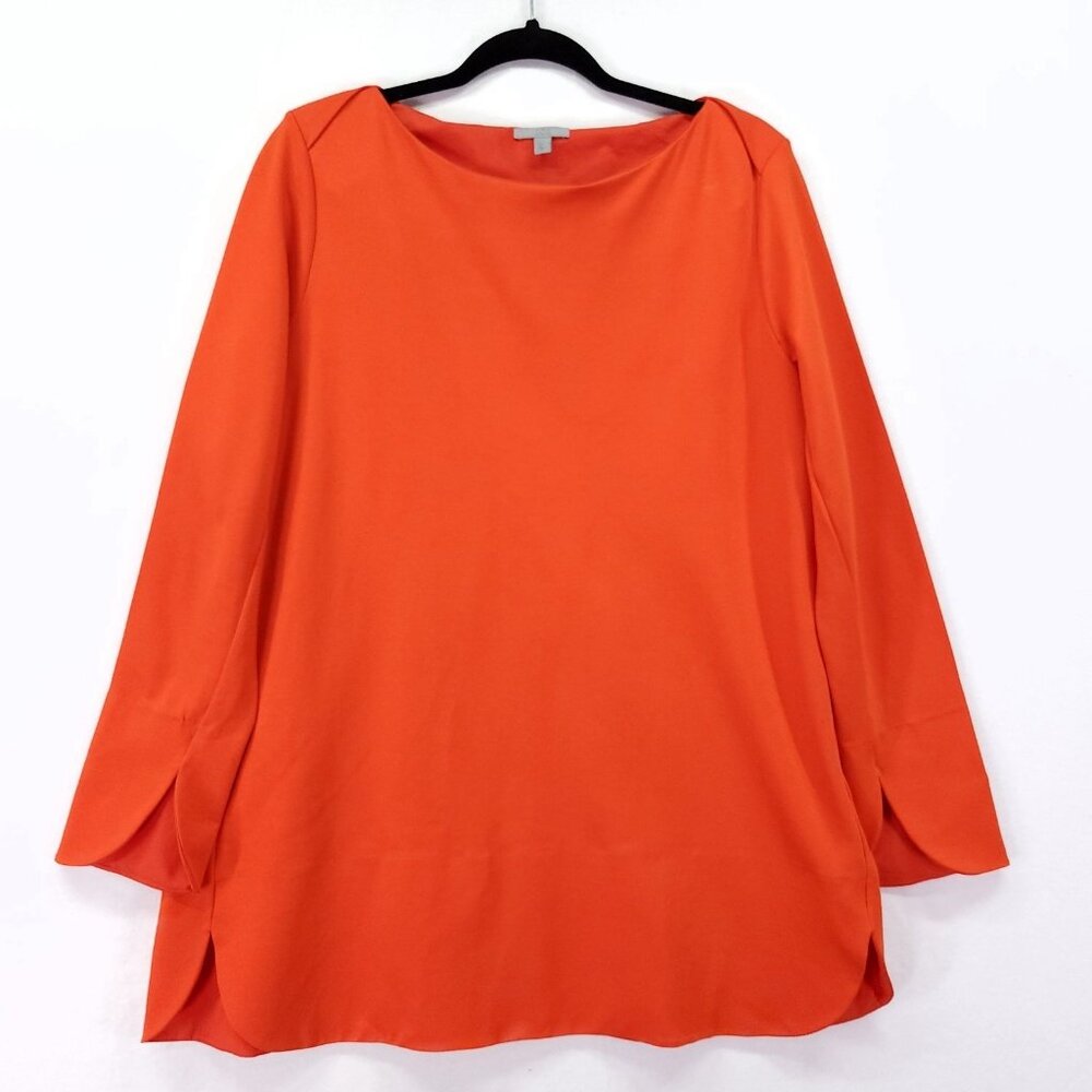 COS Tunic Top Oversized Minimalist Orange Blouse Women Size Large